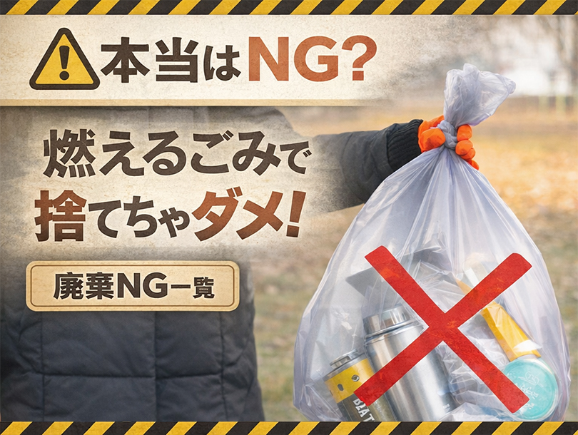 本当はNG？燃えるごみで廃棄してはいけないものを紹介！